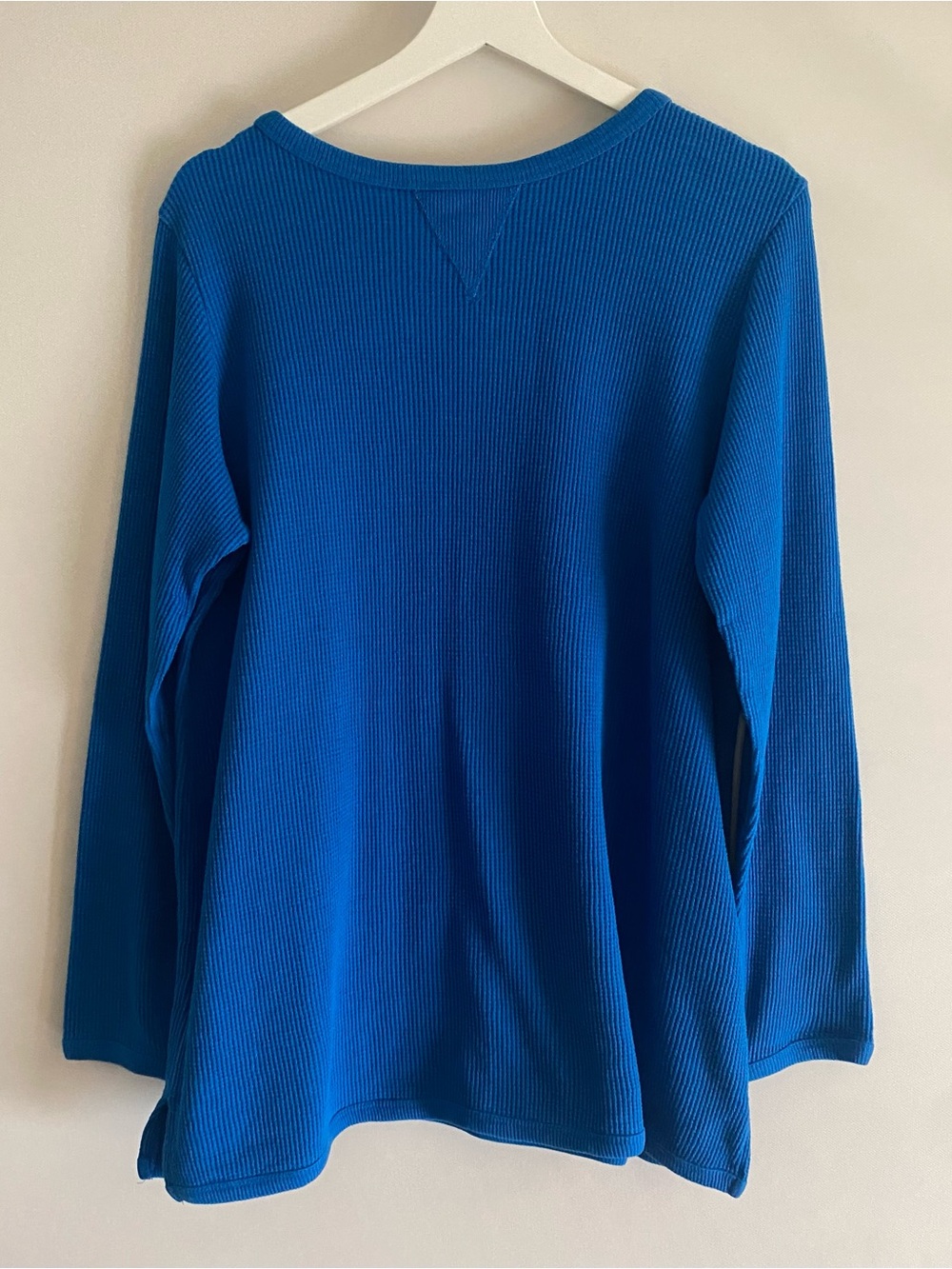 Woman Within Blue Long Sleeve Thermal Top Size M